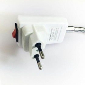 MING&BEN Adapter Ekstensi Bohlam E27 EU Plug 20cm - SN3851 - White - 4