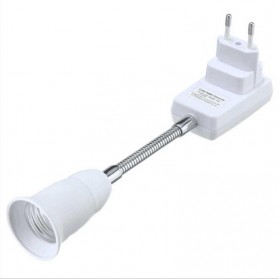 MING&BEN Adapter Ekstensi Bohlam E27 EU Plug 20cm - SN3851 - White - 5