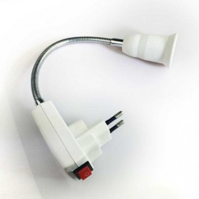 MING&BEN Adapter Ekstensi Bohlam E27 EU Plug 20cm - SN3851 - White - 6