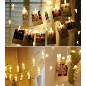 ANBLUB Lampu Hias Dekorasi Clip String 20 LED 2 Meter Warm White - 0606 - Warm White - 4