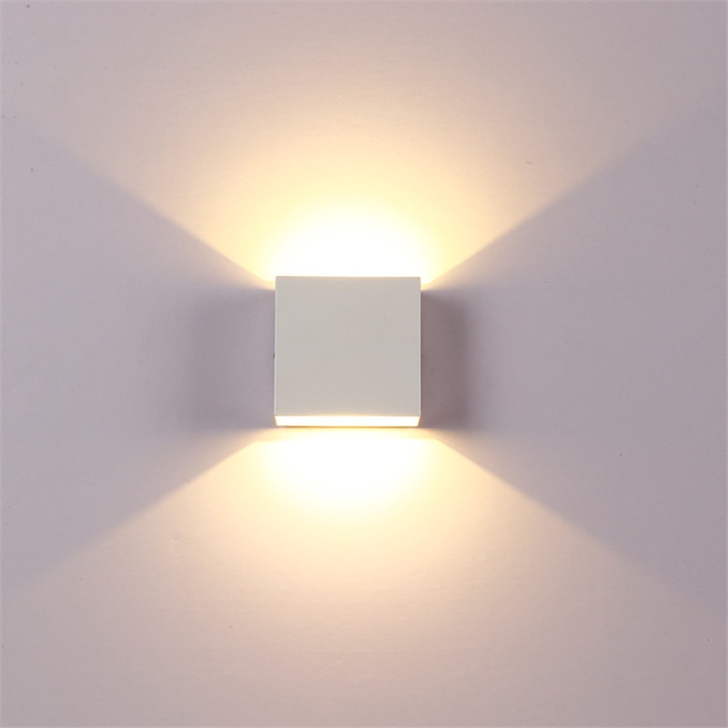 Feimefeiyou Lampu Hias Dinding LED Minimalis Aluminium 6W Warm White