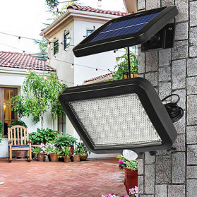 TaffLED Lampu Taman Solar Panel PIR Motion Sensor 56 LED 400 Lumens - DPT18 - Black