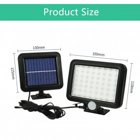 TaffLED Lampu Taman Solar Panel PIR Motion Sensor 56 LED 400 Lumens - DPT18 - Black - 6