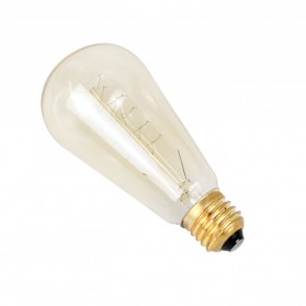 KARWEN Lampu Pijar Filamen Bohlam Edison Vintage E27 Warm White 40 W - ST64 - Yellow - 2
