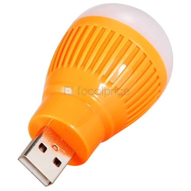 Lampu LED USB Bentuk Bohlam Mini - Orange - JakartaNotebook.com