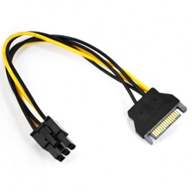 Kabel Power PSU SATA ke 6PIN ATX 18 AWG for Bitcoin Miner - 3
