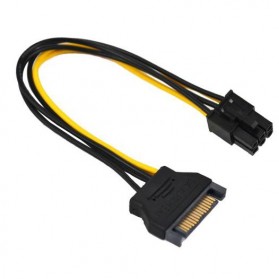 Kabel Power PSU SATA ke 6PIN ATX 18 AWG for Bitcoin Miner - 4