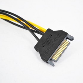 Kabel Power PSU SATA ke 6PIN ATX 18 AWG for Bitcoin Miner - 5