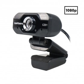 Taffware HD Webcam Desktop PC Laptop Video Conference 1080P with Microphone - CZ01 - Black