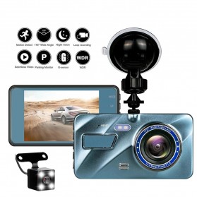 Baco Car DVR Kamera Mobil 1080P 4 Inch Screen with Rear Camera - A10 - Black