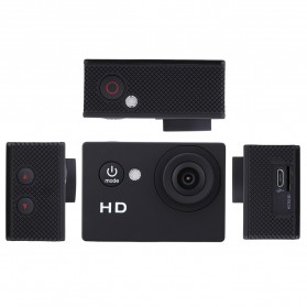 Action Camera A7 Waterproof 1080P Wide Angle Layar LCD - Black - 3