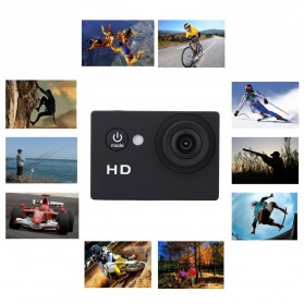 Action Camera A7 Waterproof 1080P Wide Angle Layar LCD - Black - 12