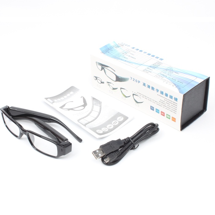 Spy Eyewear Glasses Camera Video Recorder HD 720P Black