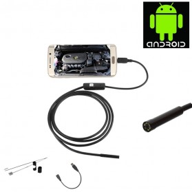 Taffware Android 7mm 4cm Focal Distance Endoscope Camera 480P 2M IP67 Waterproof - TES-EN-AN97 - Black