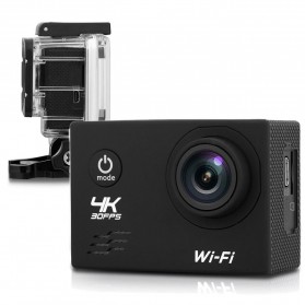 Action Camera, Camera, Tripod, Camera Case - Action Camera Waterproof 4K WiFi - V3 - Black