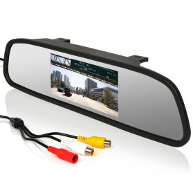 Kaca Spion Rear View Mirror Digital Video Car Recorder 480P 4.3 Inch - Black - 3