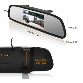 Kaca Spion Rear View Mirror Digital Video Car Recorder 480P 4.3 Inch - Black - 8