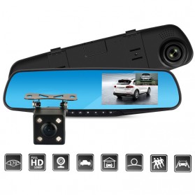 Kaca Spion Rear View DVR Dual Kamera 1080P 4.3 Inch Display - EA880-S - Black - 7