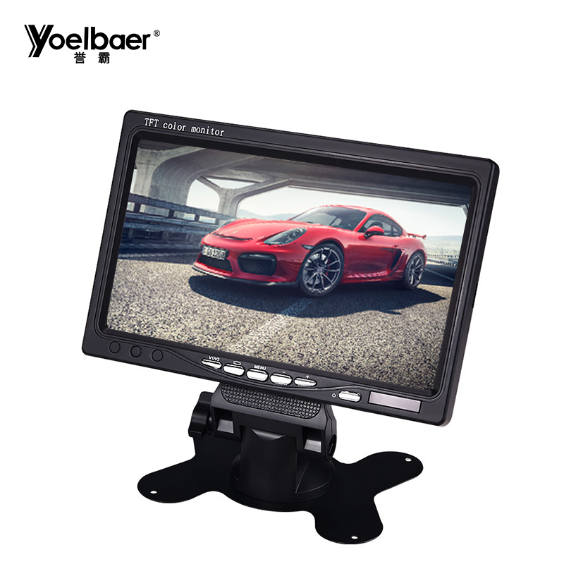 Yoelbaer Layar Monitor Mobil  TFT LCD 7 Inch Black 