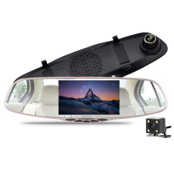 Kaca Spion Rear View DVR Dual Kamera 