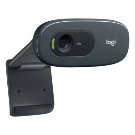 Logitech Mini Webcam HD 720P with Microphone - C270 - Black - 2