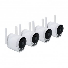 V380 Pro Kamera CCTV WiFi Outdoor Camera 2K Wifi Kit 4 Channel - B10J1 - White
