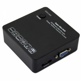 ESCAM Mini NVR K108 Super Mini NVR Recorder 8CH for IP Camera - Black - 1