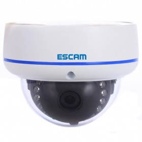 ESCAM Q645R Waterproof Dome IP Camera CCTV 1/4 Inch CMOS 720p - White - 1