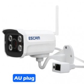ESCAM Brick QD300 WiFi Waterproof Bullet Wireless IP Camera CCTV 1/4 Inch 1MP CMOS 720P - White - 1