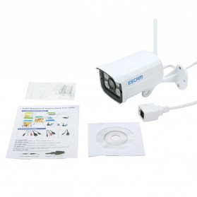ESCAM Brick QD900 WiFi Waterproof Bullet Wireless IP Camera CCTV 1/2.5 Inch CMOS 1080P - White - 6