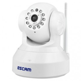 ESCAM QF001 Wireless IP Camera CCTV 1/4 Inch CMOS 720P - White - 1