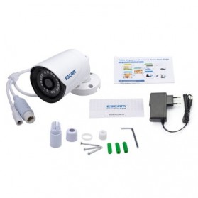 ESCAM Plane QE07 Waterproof Bullet IP Camera CCTV 1/4 Inch 1MP CMOS 720P - White - 8