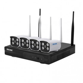 ESCAM Wireless NVR Kit HD 4Ch with 4 CCTV 720P - WNK403 - Black - 2