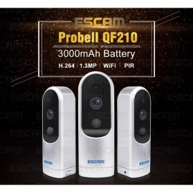 ESCAM Probell QF210 Mini WiFi IP Camera CCTV HD 960P - White - 7