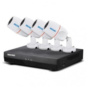 ESCAM POE NVR Security Kit HD 4Ch with 4 CCTV 1080P - PNK405 - Black - 1