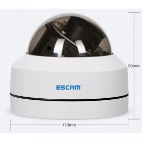 ESCAM PVR002 Dome IP Camera CCTV 1/2.7 Inch 2M CMOS 1080P - White - 4
