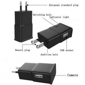 Kamera Pengintai WiFi Spy Camera Bentuk Charger Samsung 1080P - Black - 2