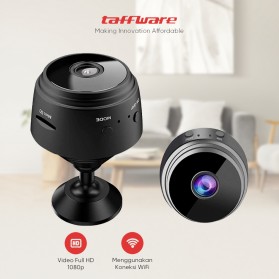Taffware Mini WiFi IP Camera CCTV Wide Angle 1080P - GNA8 - Black