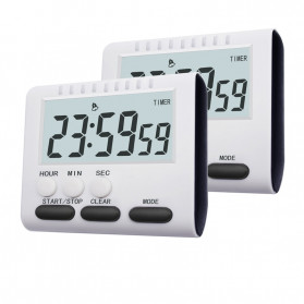 QASIQ Timer Masak Dapur Magnetic Stand Kitchen Countdown Clock - JS-183 - Black - 1