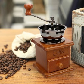 Mrosaa Alat Penggiling Kopi Manual Coffee Grinder - 16290 - Brown - 1