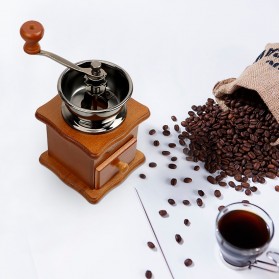Mrosaa Alat Penggiling Kopi Manual Coffee Grinder - 16290 - Brown - 2