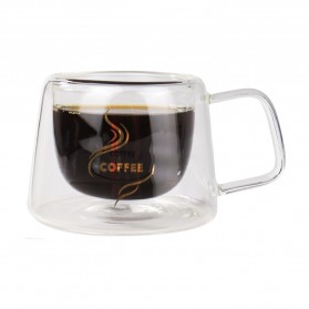 One Two Cups Gelas Cangkir Kopi Anti Panas Double-Wall Glass Dome Series 200ml - Transparent