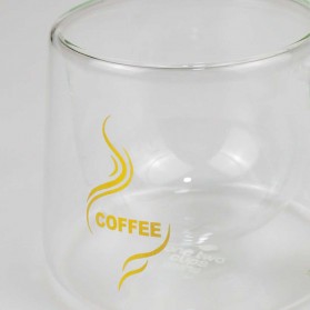 One Two Cups Gelas Cangkir Kopi Anti Panas Double-Wall Glass Dome Series 170ml - Transparent - 5