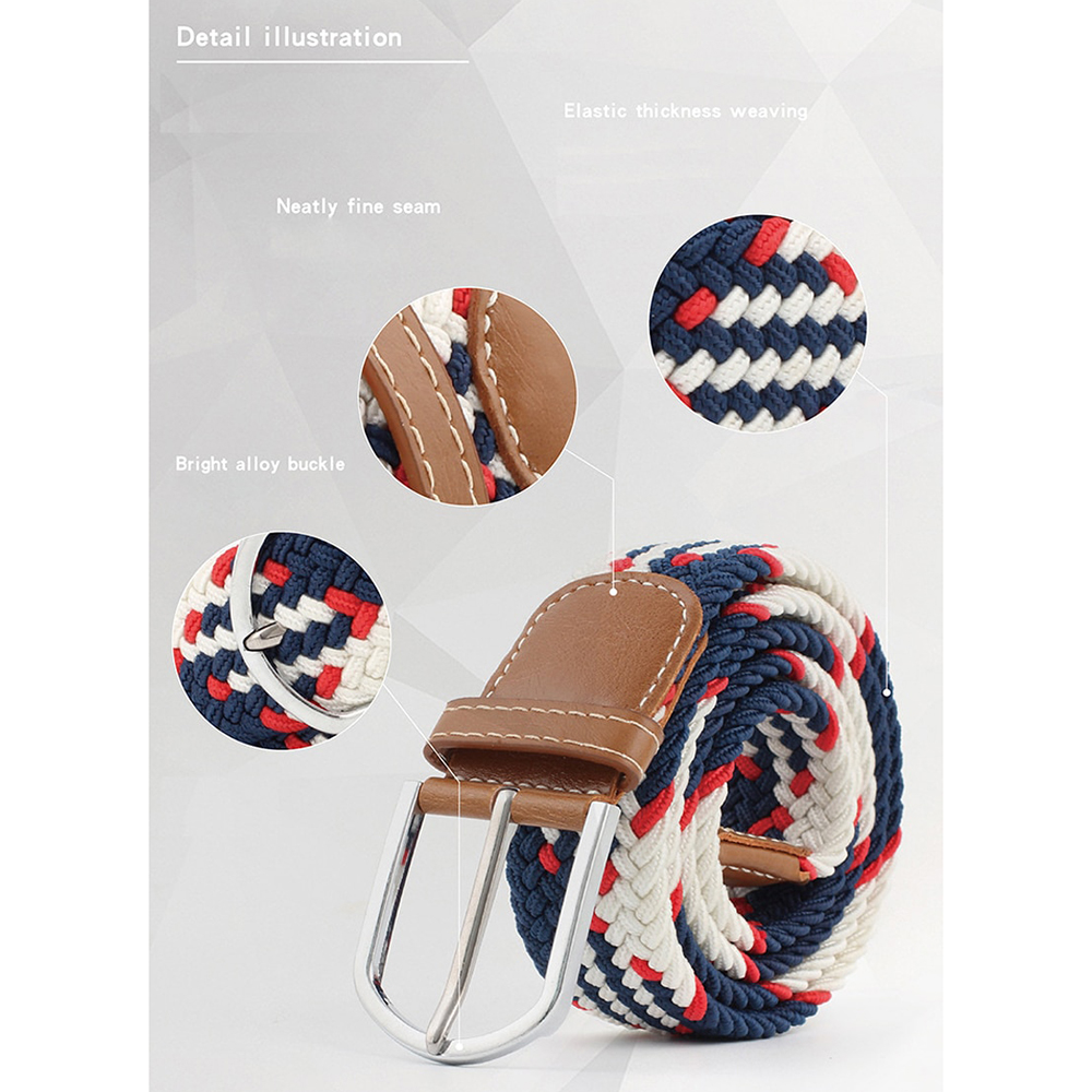 ZLD Tali Ikat Pinggang Wanita Bahan Canvas Casual Knitted Buckle