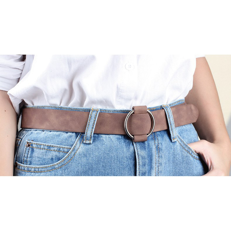 ZLD Tali Ikat  Pinggang  Wanita  Bahan Kulit Trendy Buckle 