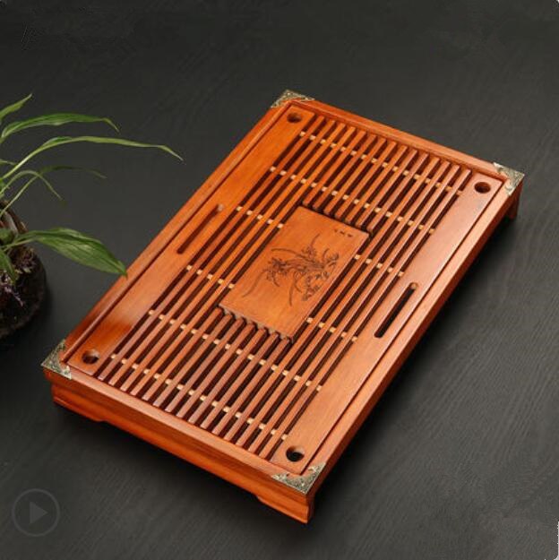 NOOLIM Meja Alas Kayu Tradisional Chinese Tea Tray Table 