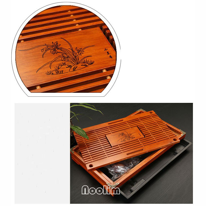 NOOLIM Meja  Alas  Kayu  Tradisional Chinese Tea Tray Table 