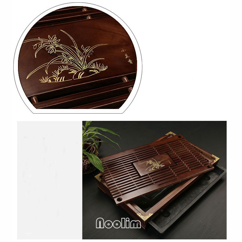 NOOLIM Meja  Alas  Kayu  Tradisional Chinese Tea Tray Table 