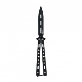 KNIFEZER Pisau Training Stainless Steel Titanium Knife Butterfly - A3 - Black