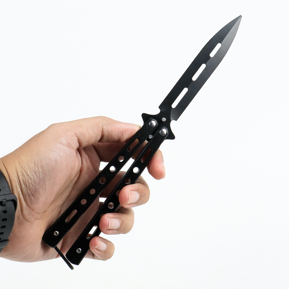 Gambar produk KNIFEZER Pisau Training Stainless Steel Knife Butterfly - A3